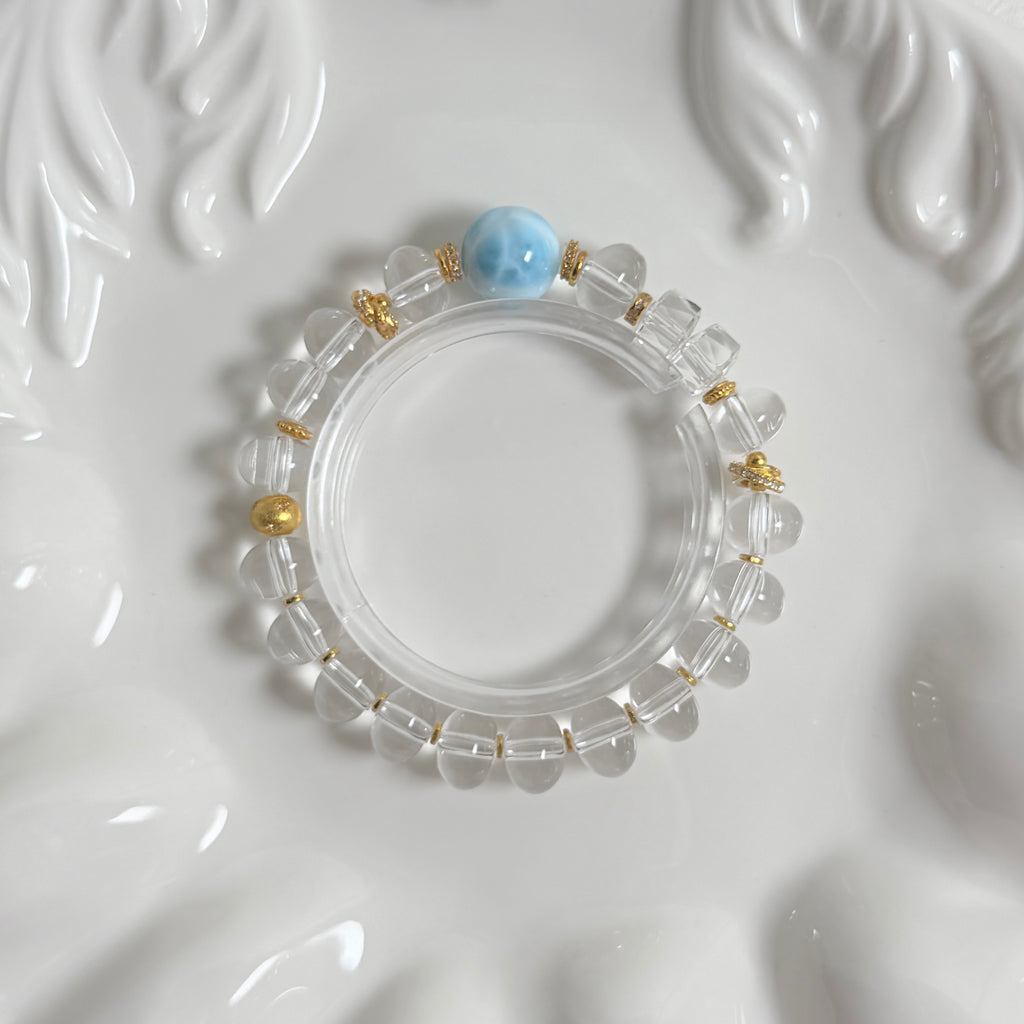 「Santorini」海紋石&白水晶