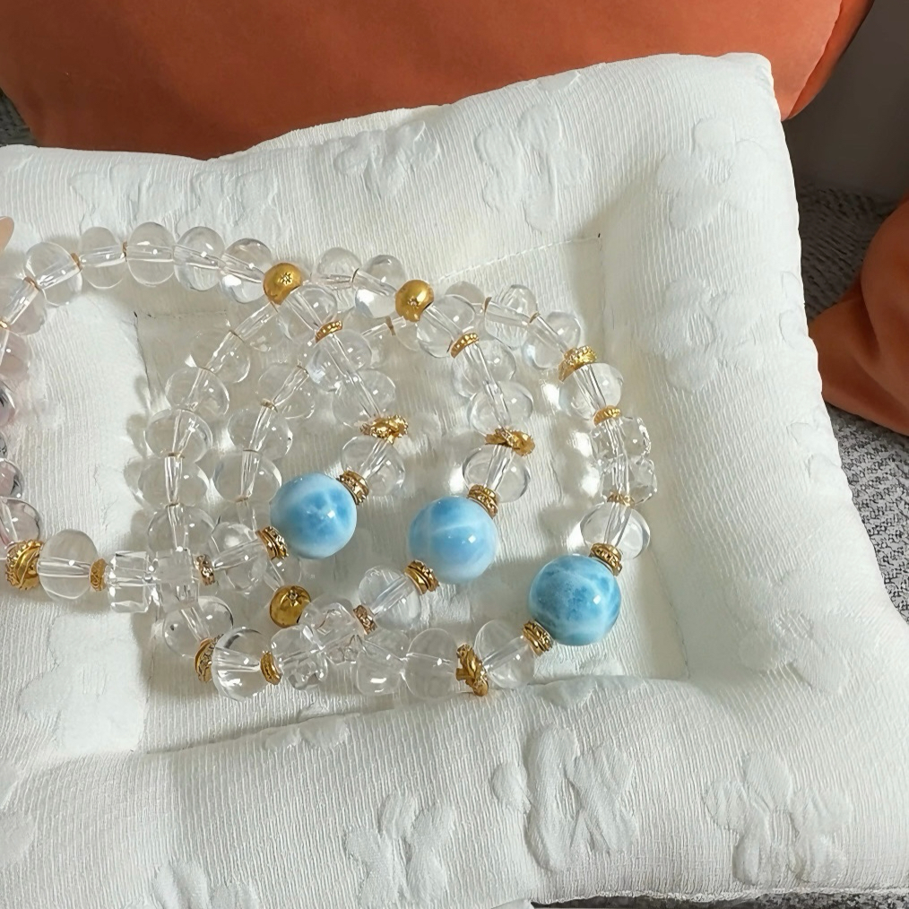 「Santorini」海紋石&白水晶
