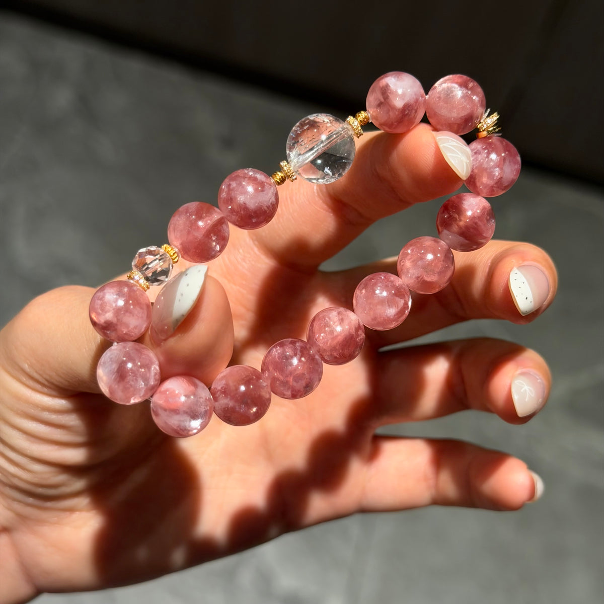 「孤品 · 絲絨玫瑰」玫瑰祖母晶
